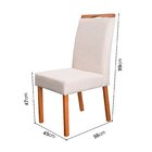 Conjunto Mesa Itália Com 4 Cadeiras Madeira Maciça E Estofada