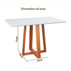 Conjunto Mesa Itália Com 4 Cadeiras Madeira Maciça E Estofada