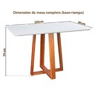 Conjunto Mesa Itália Com 4 Cadeiras Madeira Maciça, Estofada