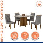 Conjunto Mesa Jade 120cm Com 4 Cadeiras Madeira Maciça Mari C