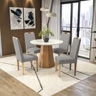 Conjunto Mesa Jade Com 4 Cadeiras 105cm X 105cm X 80cm Euca/