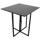 Conjunto Mesa Jantar 4 Cadeiras Compacta De Madeira Preta