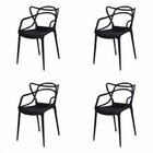 Conjunto Mesa Jantar 4 Cadeiras Industrial Aço Allegra Pp Pre