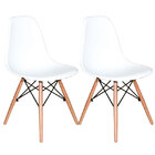 Conjunto Mesa Jantar Eiffel 70cm Branca + 2 Cadeiras Charles