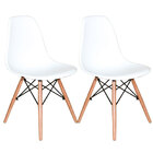 Conjunto Mesa Jantar Eiffel 70cm Preta + 2 Cadeiras Charles E