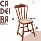 Conjunto Mesa Jantar Madeira/mdf Com 4 Cadeiras Estofadas- Da