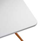Conjunto Mesa Jantar Quadrada Eiffel 80cm Branco Mdf + 4 Cade