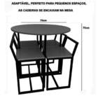 Conjunto Mesa Jantar Redonda Com 4 Cadeiras Compacta Branca