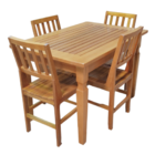 Conjunto Mesa Jantar Ripada 1,20m 4 Cadeiras Confort