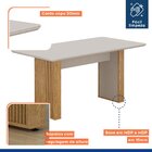 Conjunto Mesa Julia Com Vidro Com 6 Cadeiras Madeira Maciça L