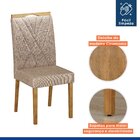 Conjunto Mesa Julia Com Vidro Com 6 Cadeiras Madeira Maciça L