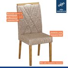 Conjunto Mesa Julia Com Vidro Com 6 Cadeiras Madeira Maciça L