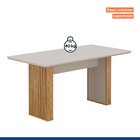 Conjunto Mesa Julia Com Vidro Com 6 Cadeiras Madeira Maciça L