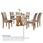 Conjunto Mesa Laguna Tampo Slim Vidro Plus 6 Cadeiras Laguna