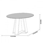 Conjunto Mesa Lara Redonda 1 Metro Com 4 Cadeiras Flor