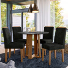 Conjunto Mesa Lara Redonda 1 Metro Com 4 Cadeiras Flor