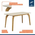 Conjunto Mesa Larissa 160cm Com 6 Cadeiras Mari Cinamomo/off