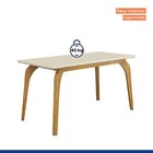 Conjunto Mesa Larissa 160cm Com 6 Cadeiras Mari Cinamomo/off