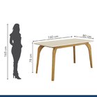 Conjunto Mesa Larissa 160cm Com 6 Cadeiras Mari Cinamomo/off