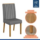 Conjunto Mesa Larissa 160cm Com 6 Cadeiras Mari Cinamomo/off