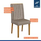 Conjunto Mesa Larissa 160cm Com 6 Cadeiras Mari Cinamomo/off