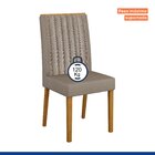 Conjunto Mesa Larissa 160cm Com 6 Cadeiras Mari Cinamomo/off