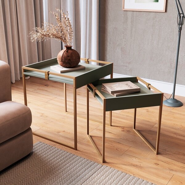 Conjunto Mesa Lateral Columbia 55cm X 45cm X 60cm Verti