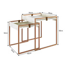 Conjunto Mesa Lateral Columbia - Branco