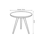 Conjunto Mesa Lateral De Apoio Retrô Pés Palito Off White