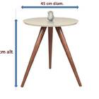 Conjunto Mesa Lateral De Canto  Aparador E Suporte Braço Sofá