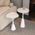 Conjunto Mesa Lateral De Canto Napoli 65x40x40cm Branco