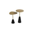 Conjunto Mesa Lateral De Canto Napoli Metal 65cm X 40cm X 40c