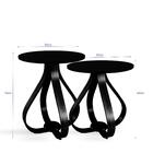 Conjunto Mesa Lateral De Canto Pés Cebola