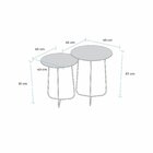 Conjunto Mesa Lateral De Canto Trude 55cm X 45cm X 45cm Crist