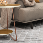 Conjunto Mesa Lateral E Apoio Skull Com Pés De Ferro- Freijó