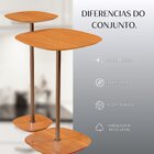 Conjunto Mesa Lateral Florença Alta E Baixa - Lf 049 Cinamomo