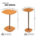 Conjunto Mesa Lateral Florença Alta E Baixa - Lf 049 Cinamomo
