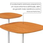 Conjunto Mesa Lateral Florença Alta E Baixa - Lf 049 Cinamomo