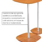 Conjunto Mesa Lateral Florença Alta E Baixa - Lf 049 Cinamomo