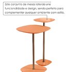 Conjunto Mesa Lateral Florença Alta E Baixa - Lf 049 Coral/ca