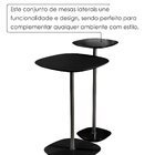 Conjunto Mesa Lateral Florença Alta E Baixa - Lf 049 Preto/pr