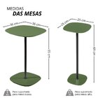 Conjunto Mesa Lateral Florença Alta E Baixa - Lf 049 Verde/pr
