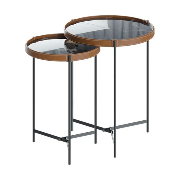 Conjunto Mesa Lateral Nezuko Base Grafite Tampo Mármore Preto