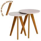 Conjunto Mesa Lateral Redonda - Off Whitte