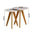 Conjunto Mesa Lateral Redonda - Off Whitte