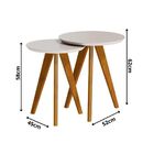 Conjunto Mesa Lateral Redonda - Off Whitte