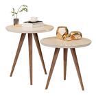 Conjunto Mesa Lateral Sofá Sala Pés Palito