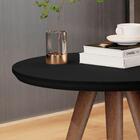 Conjunto Mesa Lateral Sofá Sala Pés Palito Preto Fosco