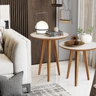 Conjunto Mesa Lateral Tesla Off White/Legno – Mérito Movelaria