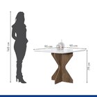 Conjunto Mesa Laura 90cm Com 4 Cadeiras Arizona Tampo Milão P